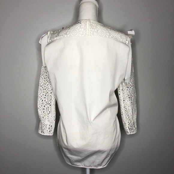 Sandro Paris Ernesto Eyelet Broderie Anglaise Blouse in Blanc - NWT - Picture 10 of 10